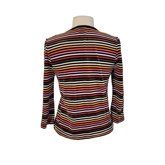 Sonia Rykiel Multicolor Striped Velour Cardigan - Picture 5 of 7